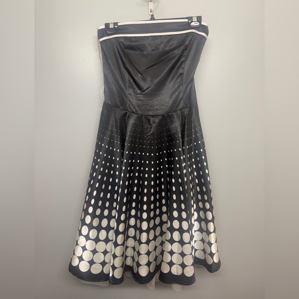 Ruby Rox Strapless Black and White Dress
